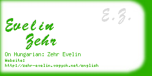 evelin zehr business card